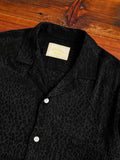 Finger Print Button-Up Shirt in Black