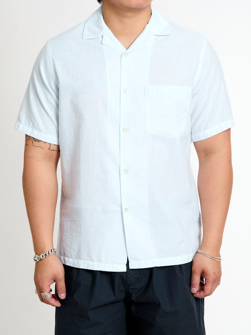 Summer Blend Button-Up Shirt in Sky
