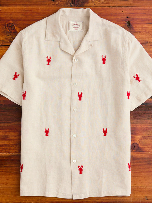 Lobster Button-Up Shirt in White