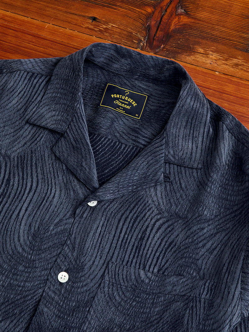 Optic Button-Up Shirt in Navy