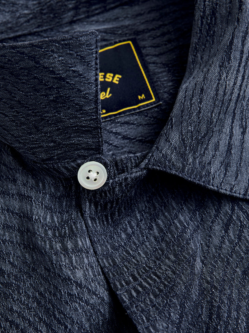 Optic Button-Up Shirt in Navy