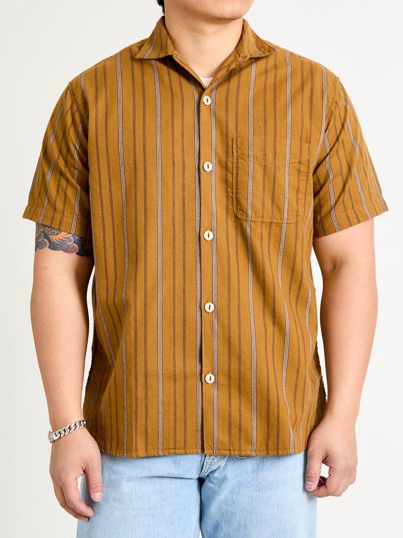 Hawaiian Button-Up Shirt in Lantern Stripe