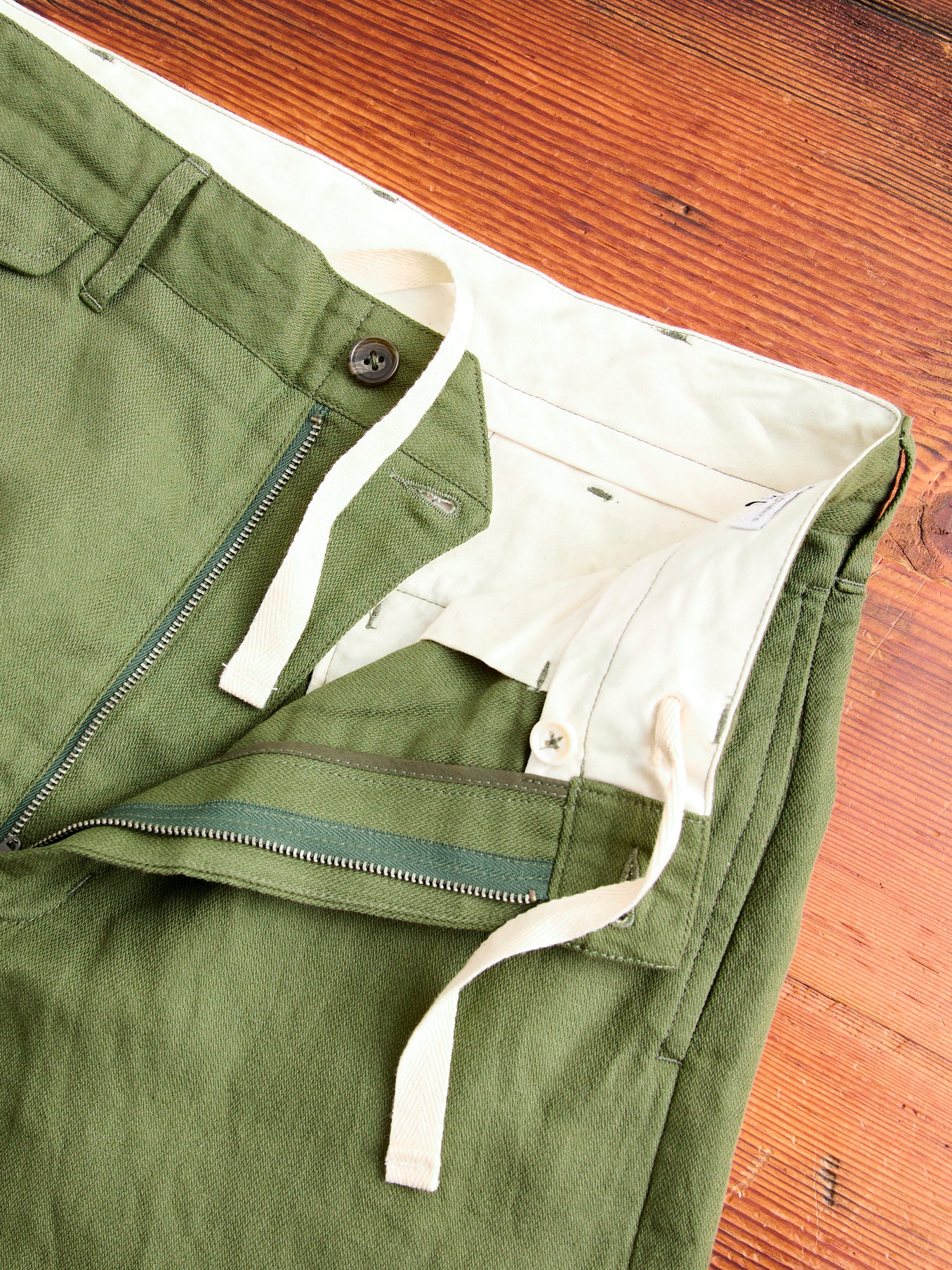 Officer Pants in Olive Cotton Hemp Satin – Blue Owl Workshop