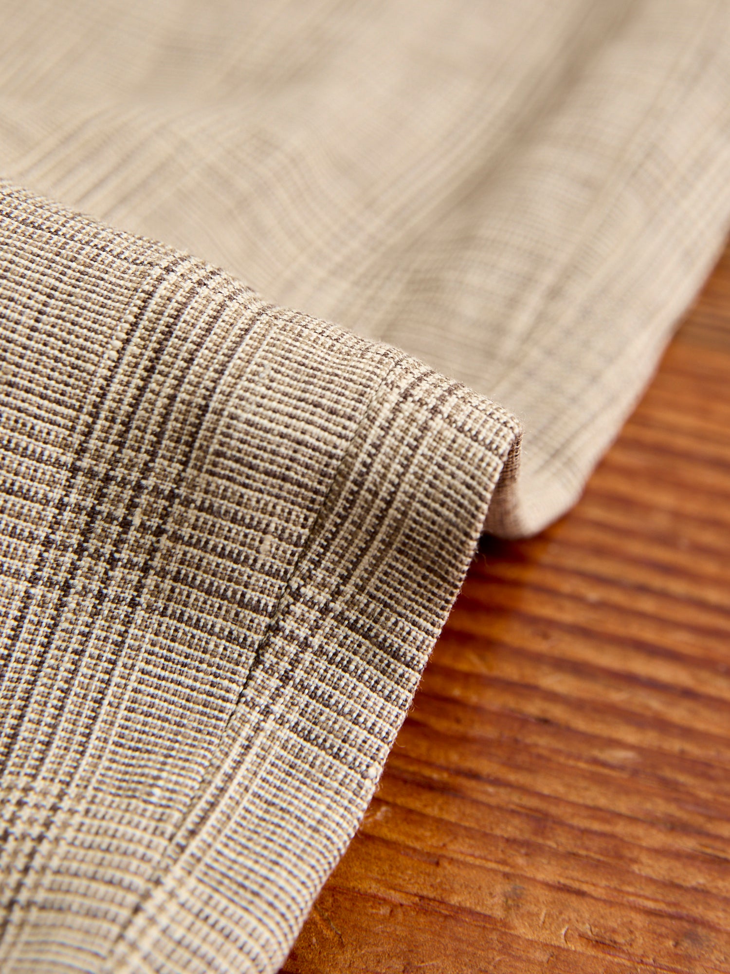 Carlyle Pants in Beige Linen Glen Plaid – Blue Owl Workshop