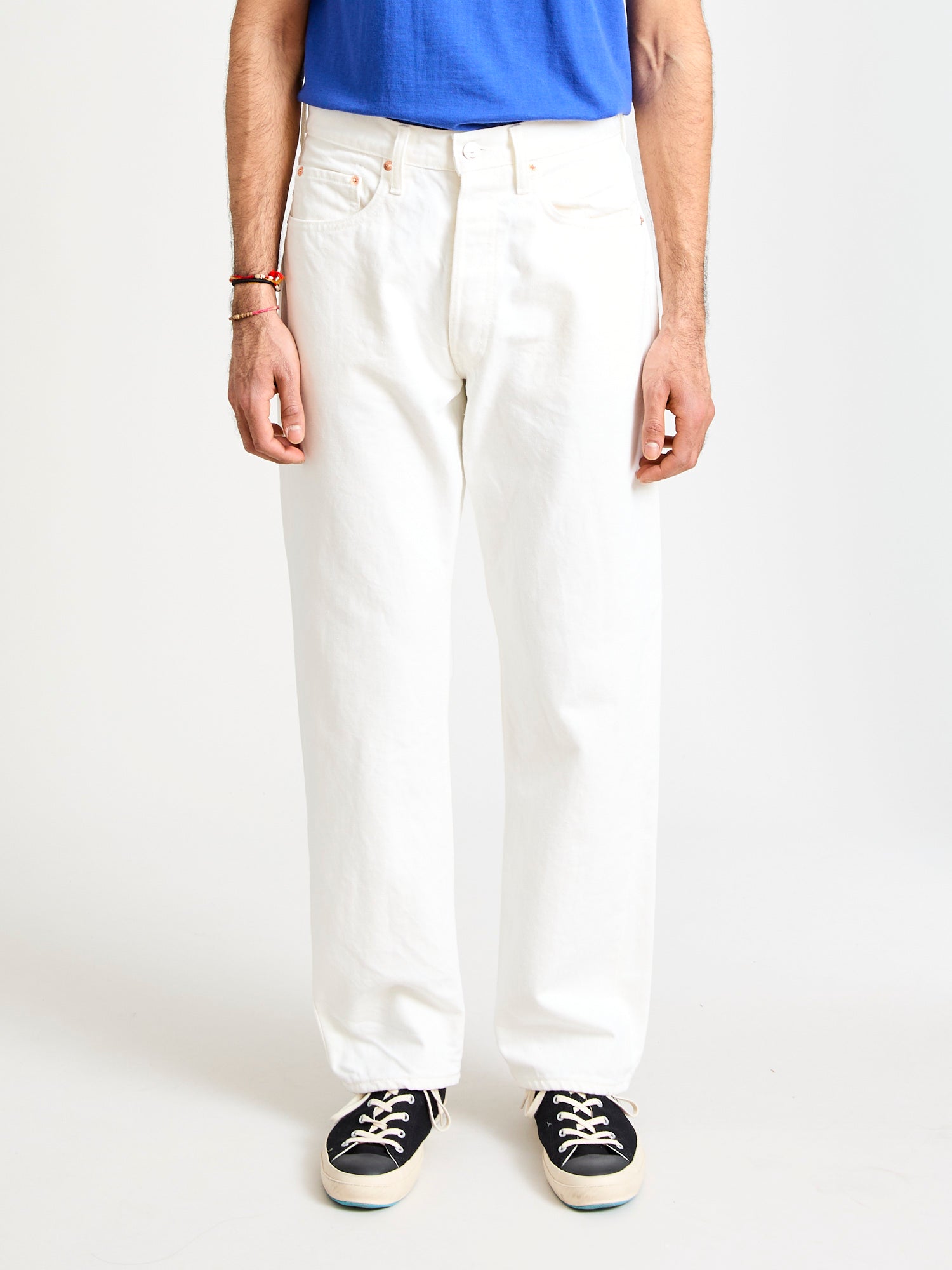 105 13.5oz White Denim - Standard Fit – Blue Owl Workshop