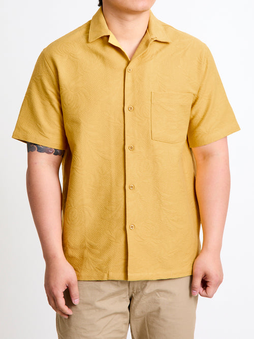 Beach Resort Button-Up Shirt in Coral