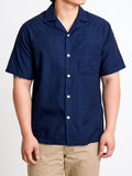 Classic Paisley Button-Up Shirt in Navy
