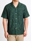 Paisley Jacquard Button-Up Shirt in Green