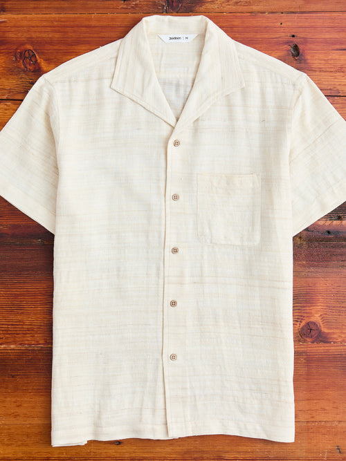 Leisure Shirt in Ivory Handloom Silk