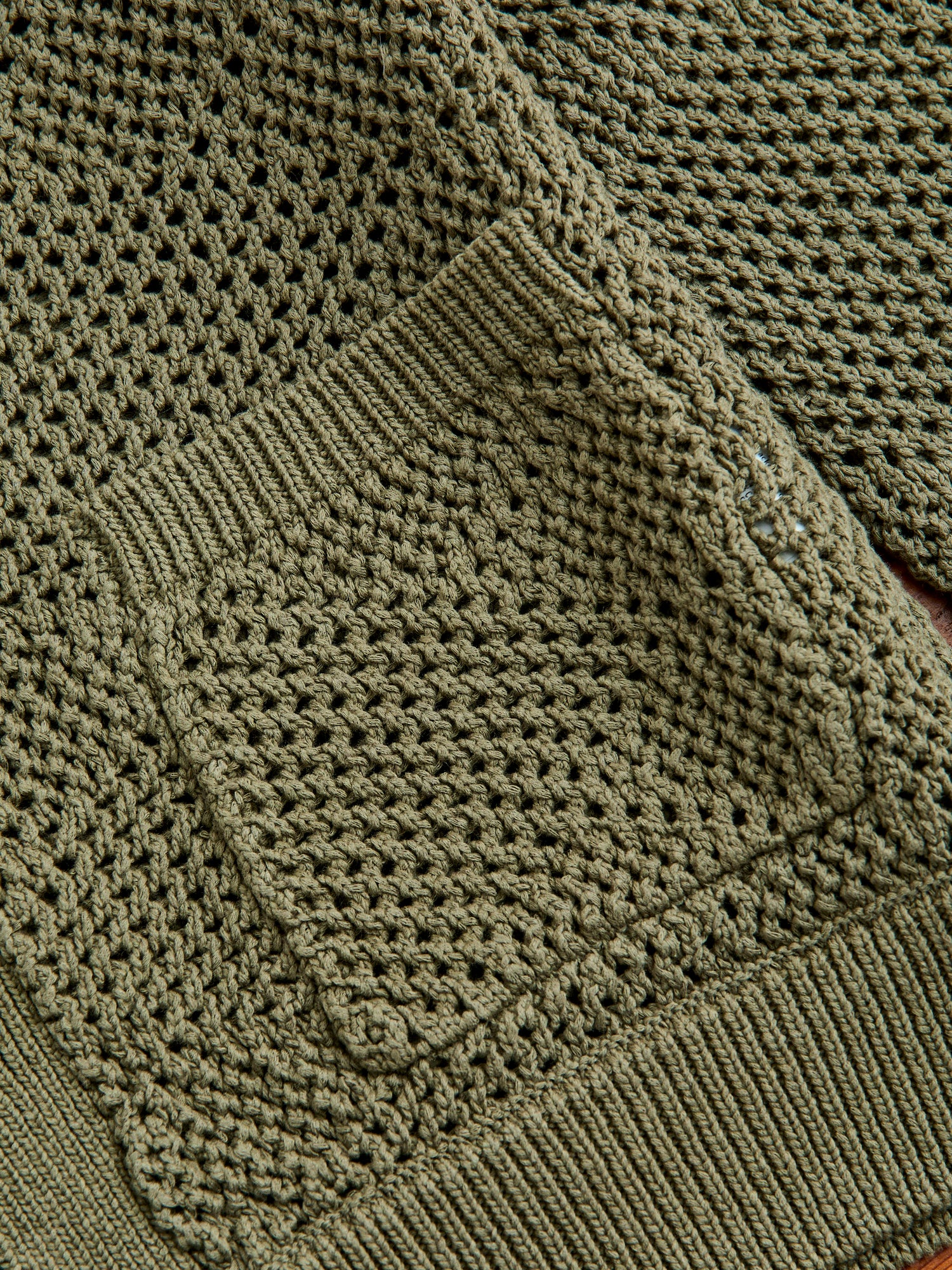 Argyle Mesh Cardigan in Olive – Blue Owl Workshop