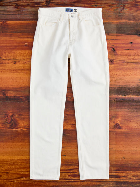Fine Sashiko 5-Pocket Pants in Natural