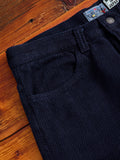 Fine Sashiko Hand Dyed 5-Pocket Pants in Indigo
