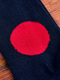 Japanese Flag Socks in Navy