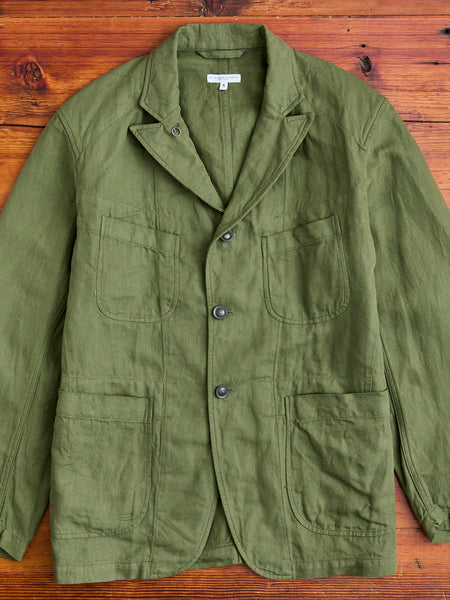 Bedford Jacket in Olive Cotton Hemp Satin – Blue Owl Workshop