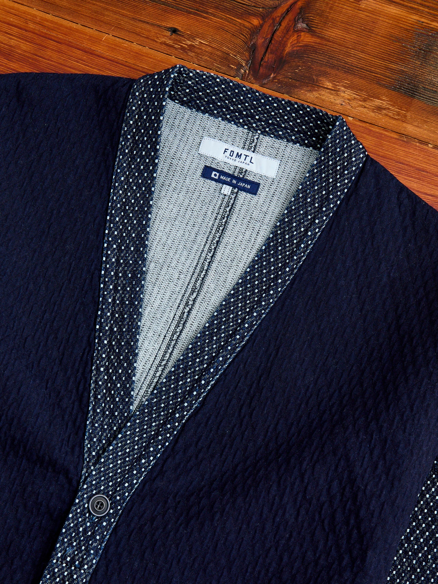 Sashiko Cardigan in Indigo Rinse – Blue Owl Workshop