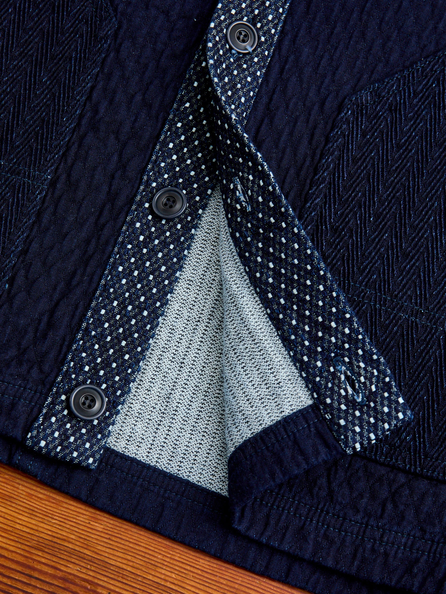 Sashiko Cardigan in Indigo Rinse – Blue Owl Workshop