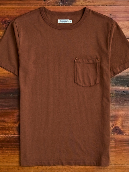 9oz Pocket T-Shirt in Chocolate