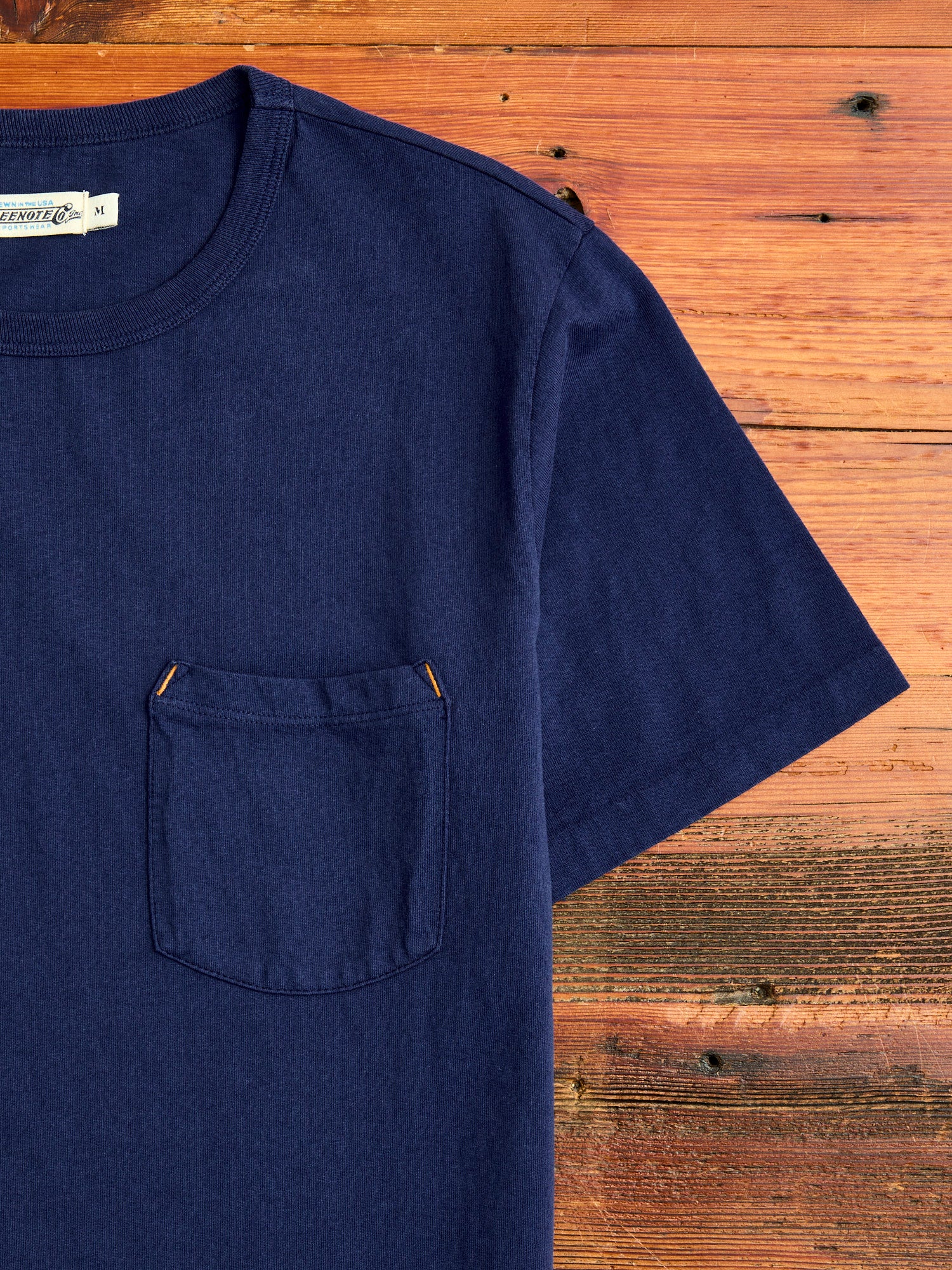 9oz Pocket T-Shirt in Navy – Blue Owl Workshop