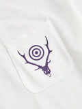 Circle Horn Round Pocket T-Shirt in White