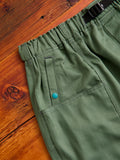 Cotton Twill Belted C.S Shorts in Moss Green