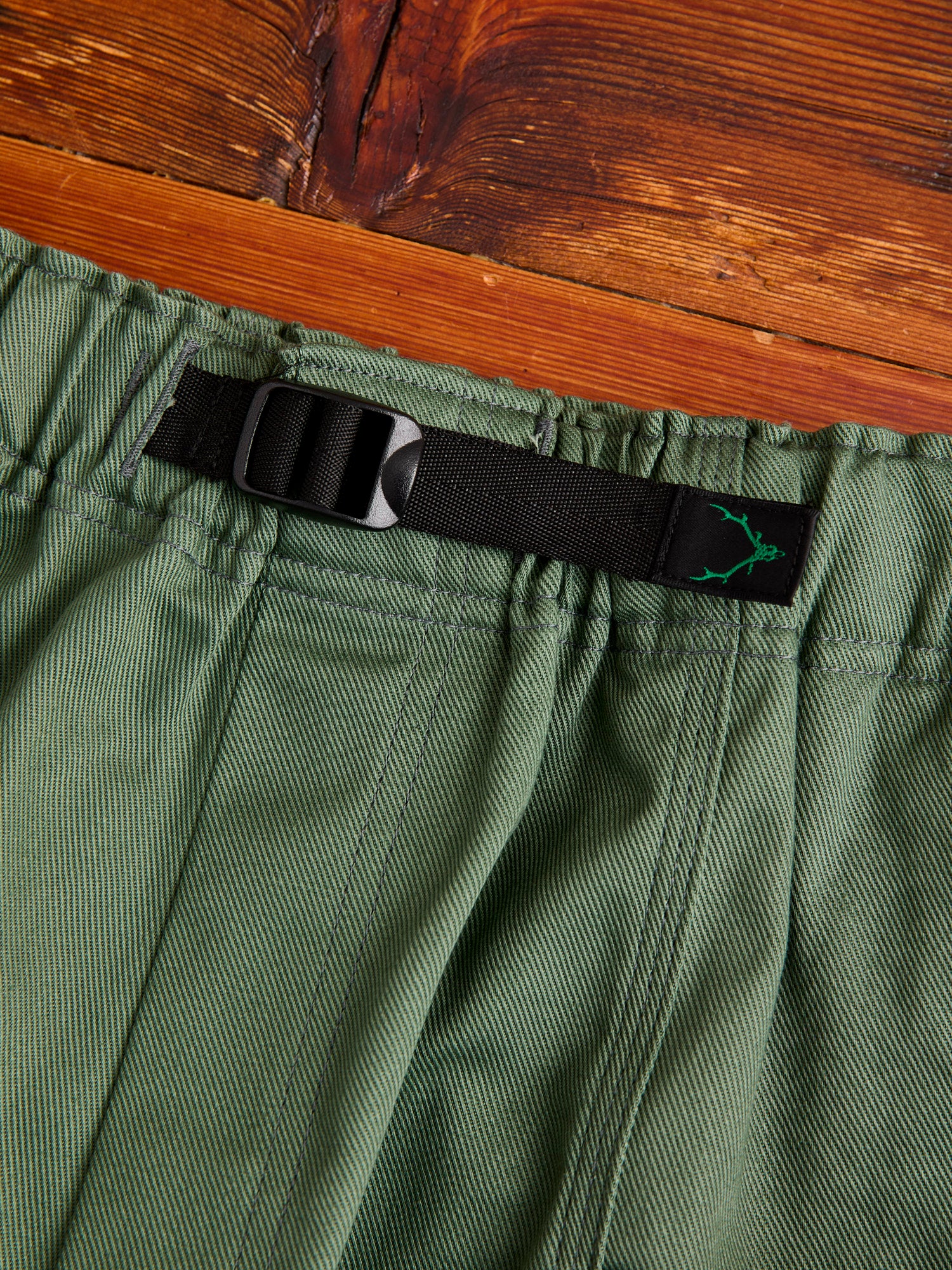 Cotton Twill Belted C.S Shorts in Moss Green – Blue Owl Workshop