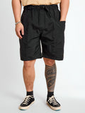 Nylon Taffeta Belted C.S Shorts in Black