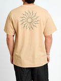 Circle Horn Round Pocket T-Shirt in Beige