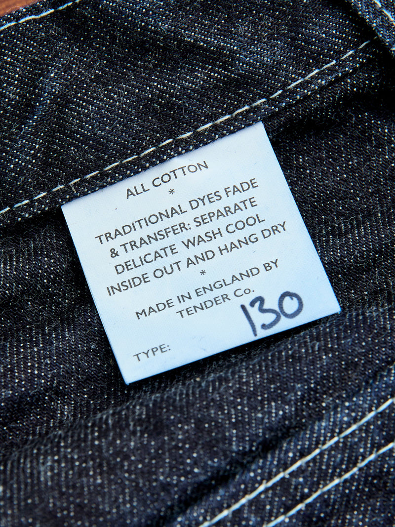 130 "Rinse One Wash" 16oz Selvedge Denim - High Rise Taper Fit
