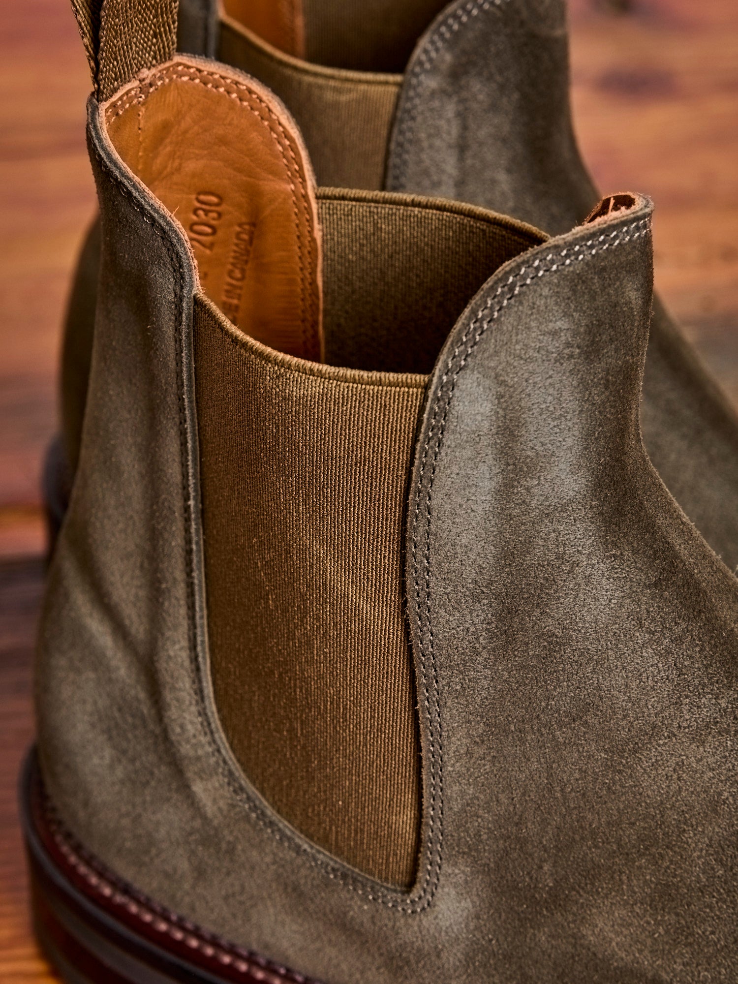 Chelsea Boot 2030 in Dark Olive Janus Calf Suede – Blue Owl Workshop