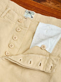 Rustic Plainweave Flat Front Chino in Natural