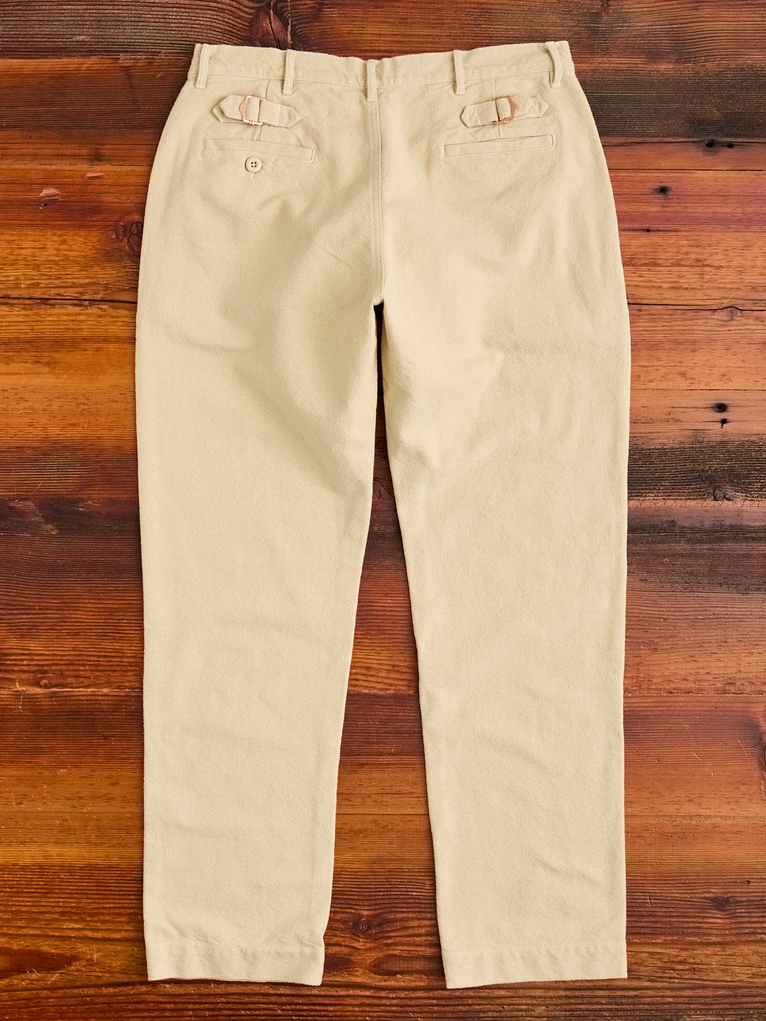 Rustic Plainweave Flat Front Chino in Natural – Blue Owl Workshop