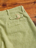 Rustic Plainweave Flat Front Chino in Olive