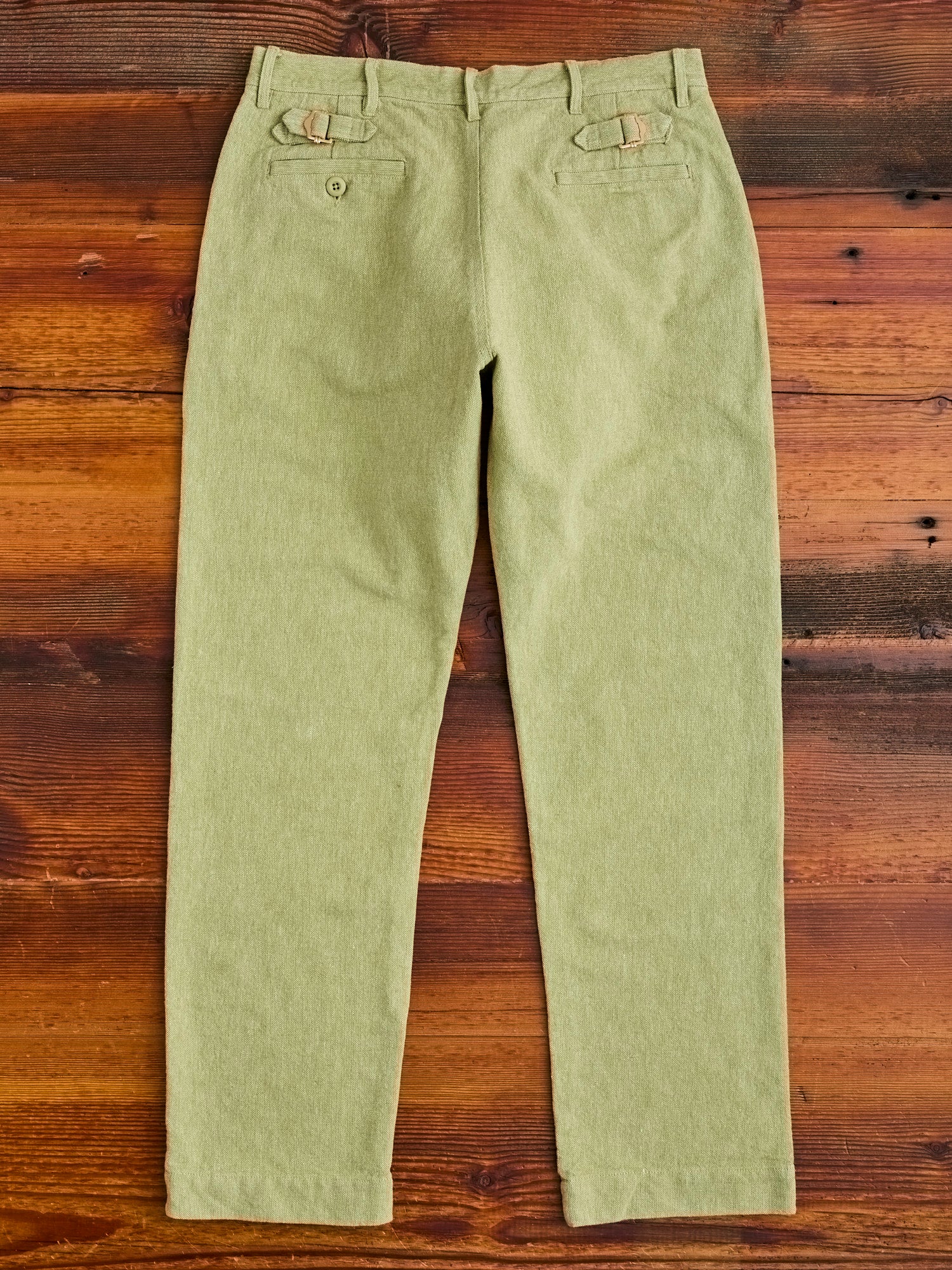 Rustic Plainweave Flat Front Chino in Olive – Blue Owl Workshop