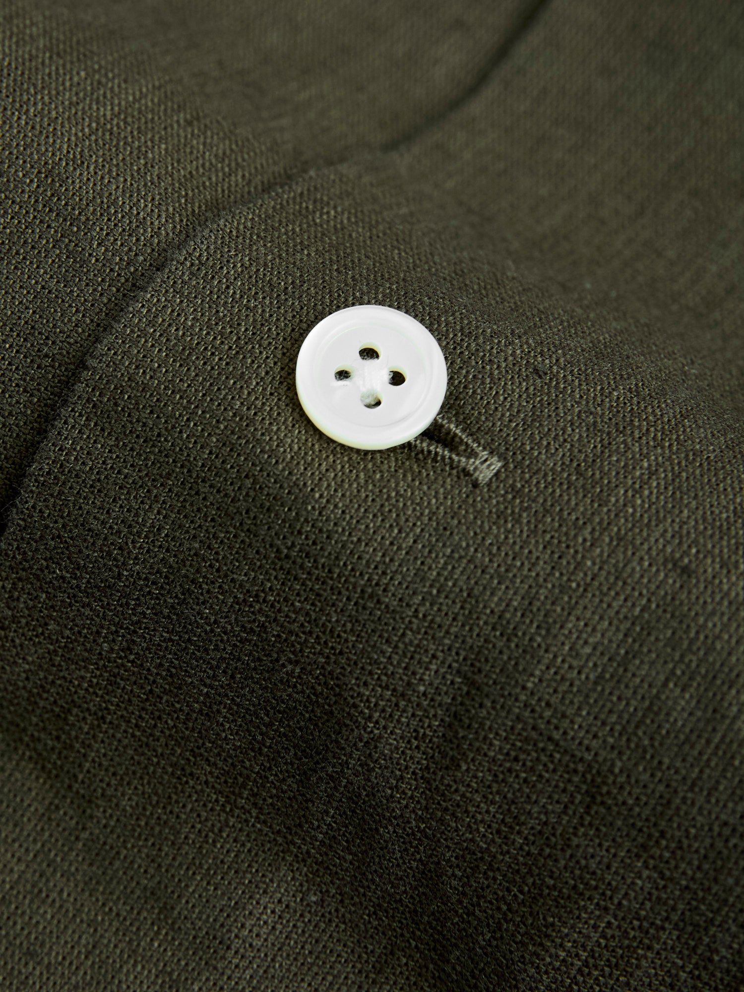 Panama Cloth Open Collar Shirt in Olive – Blue Owl Workshop