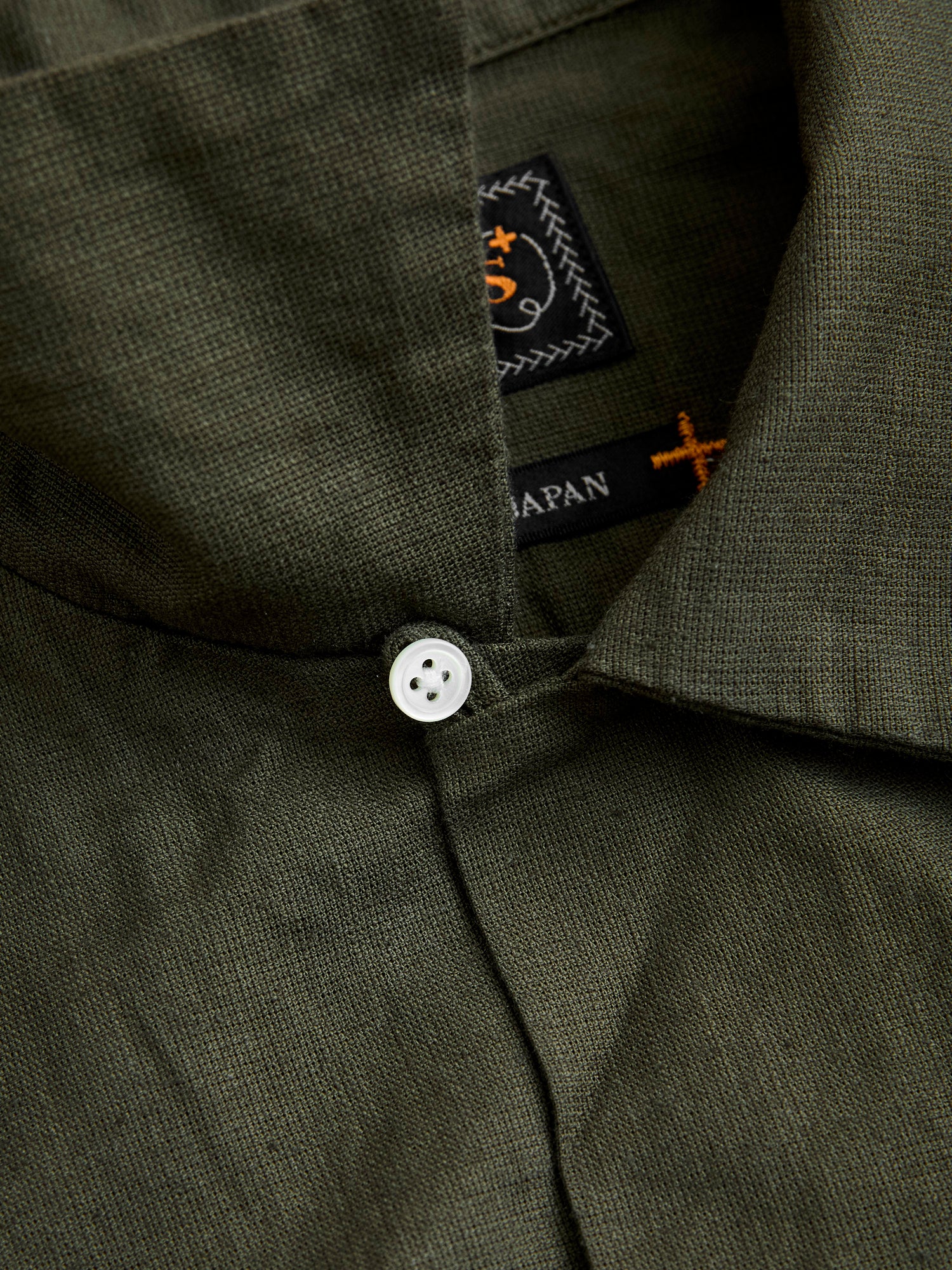 Panama Cloth Open Collar Shirt in Olive – Blue Owl Workshop