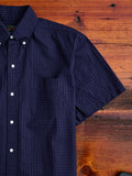 Classic Fit Short Sleeve Button-Down Shirt in Indigo Fade