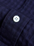 Classic Fit Short Sleeve Button-Down Shirt in Indigo Fade