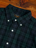 Short Sleeve Button-Down Shirt in Indigo Blackwatch