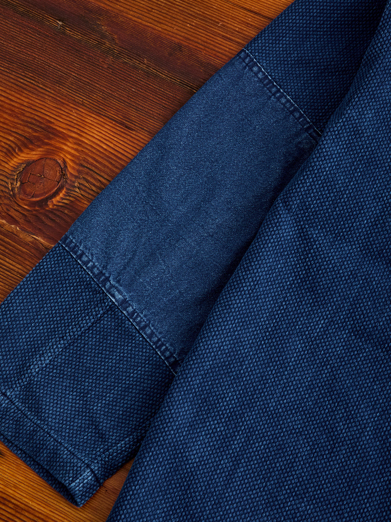"Kasezome" Sashiko Utility Shirt in Indigo