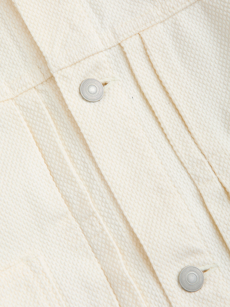 Sashiko Trucker Jacket in Natural