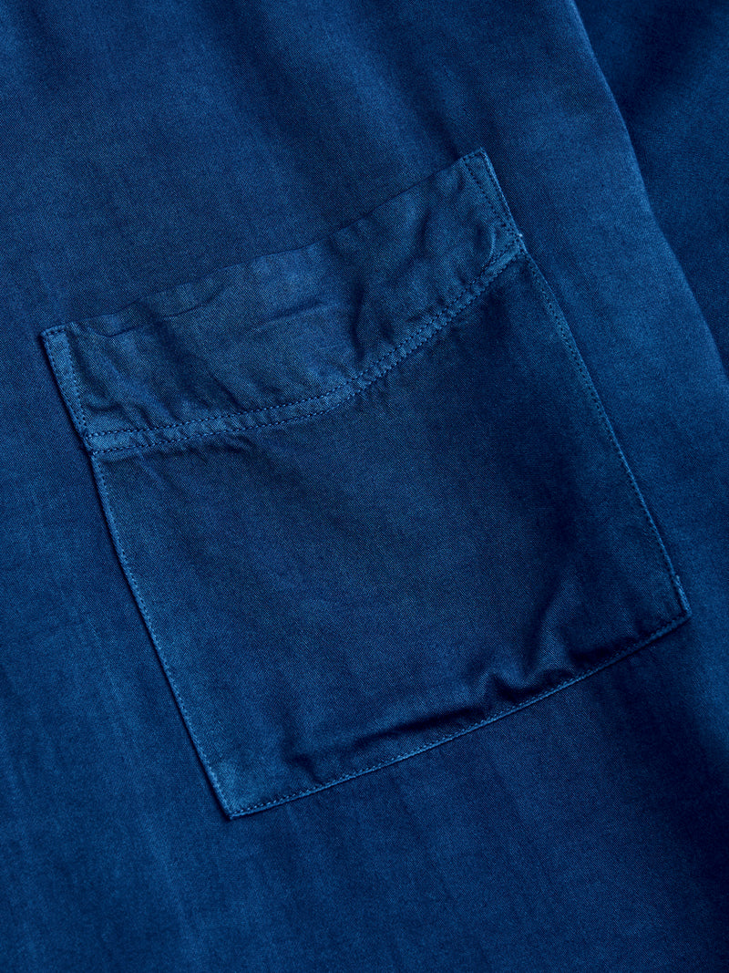 Hand-Dyed Short Sleeve Shirt in Indigo