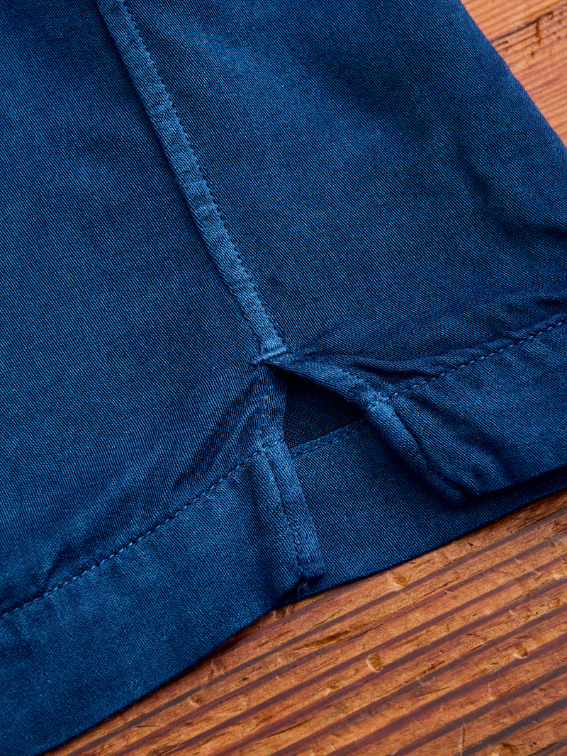 Hand-Dyed Short Sleeve Shirt in Indigo