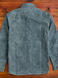 Waxed Canvas Crissman Overshirt in Harbor Blue