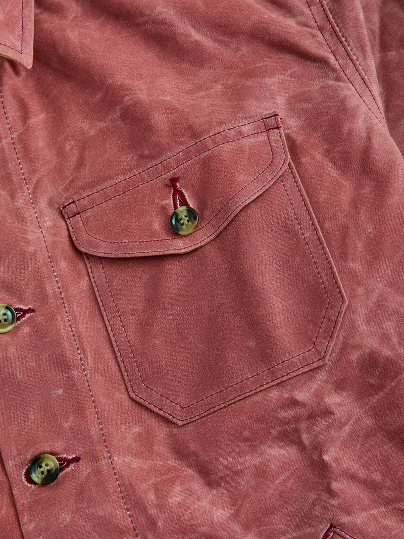 Waxed Canvas Crissman Overshirt in Nautical Red