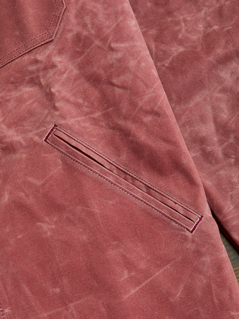 Waxed Canvas Crissman Overshirt in Nautical Red
