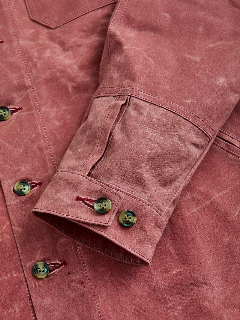 Waxed Canvas Crissman Overshirt in Nautical Red