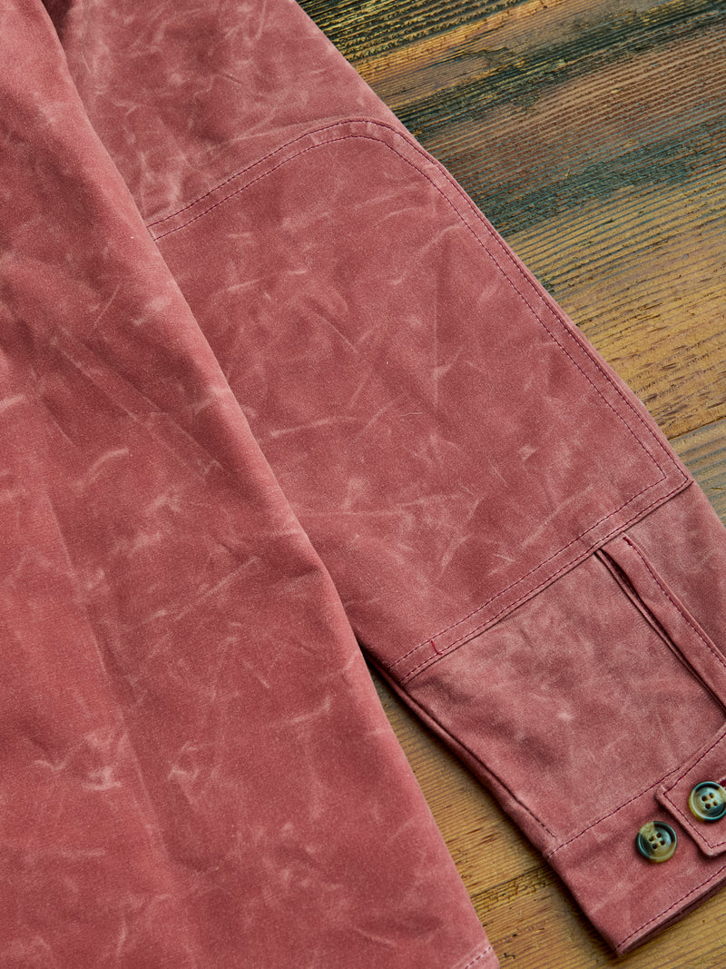 Waxed Canvas Crissman Overshirt in Nautical Red