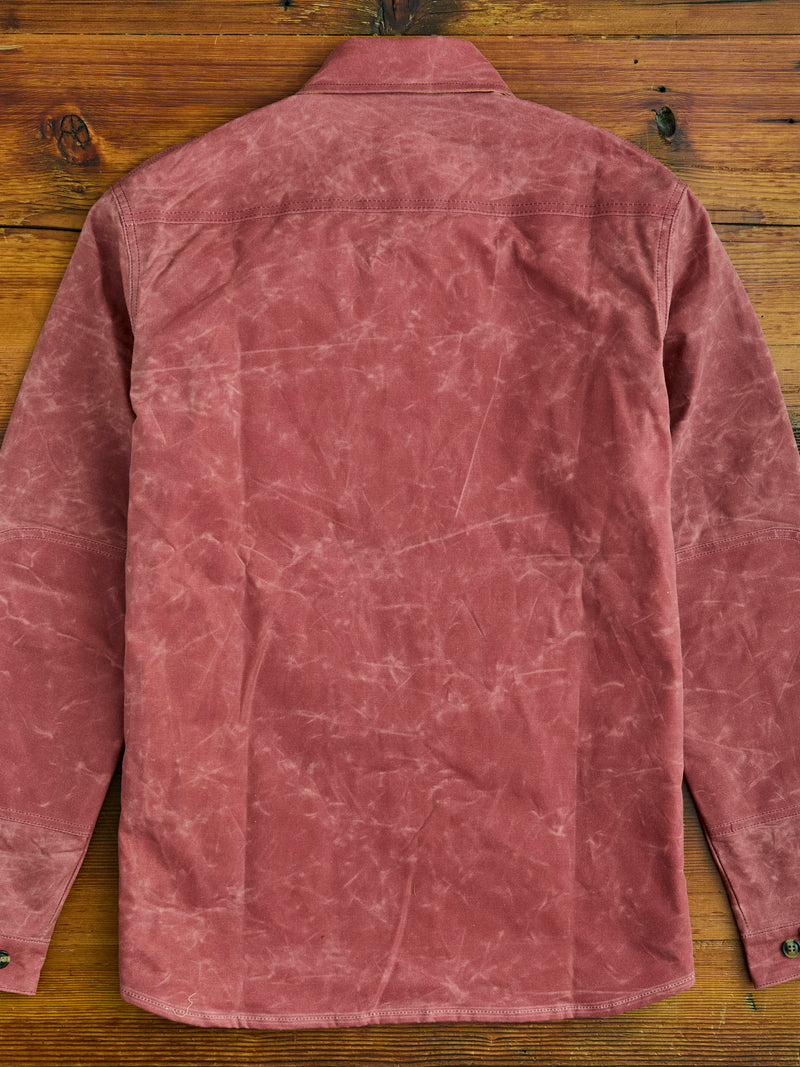 Waxed Canvas Crissman Overshirt in Nautical Red