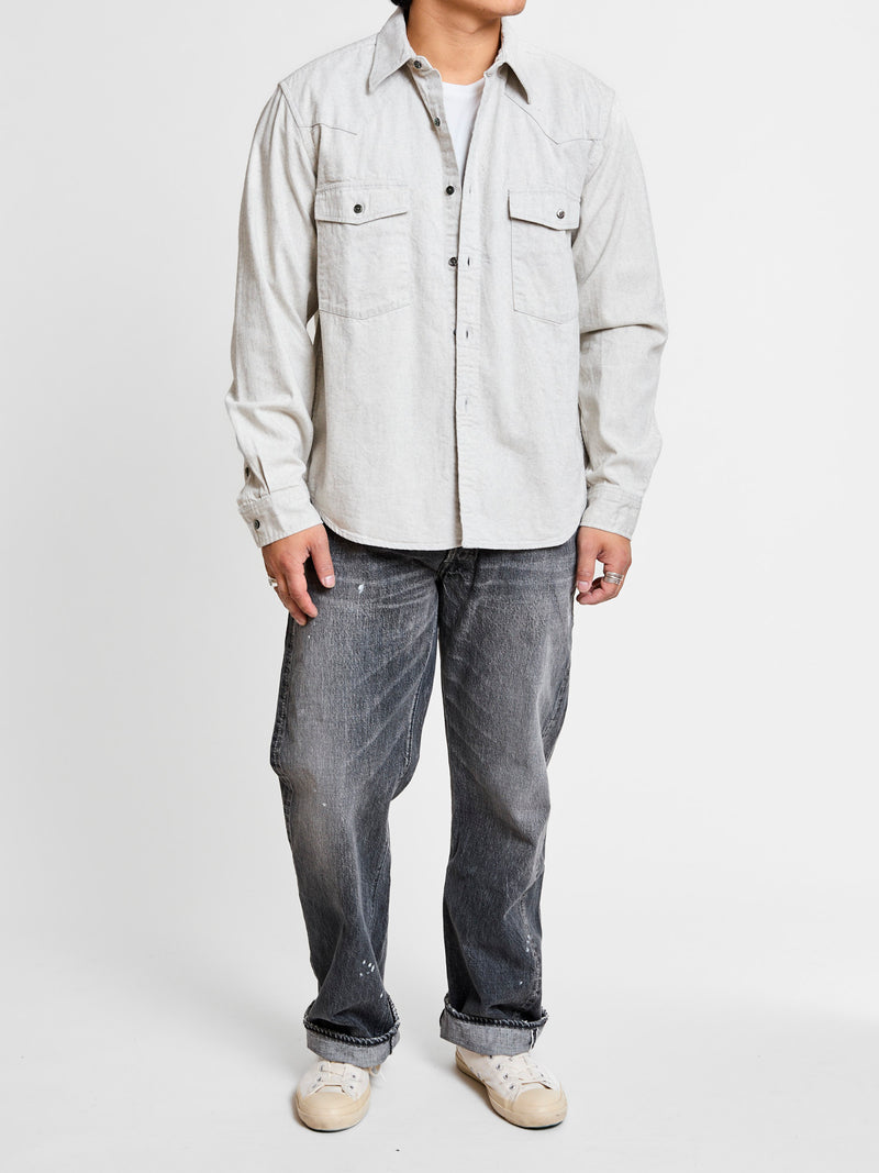 10oz Denim Western Shirt in Grey