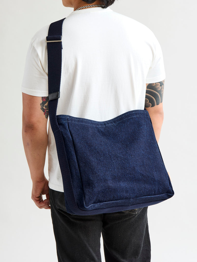 Square Shoulder Bag in Indigo One Wash